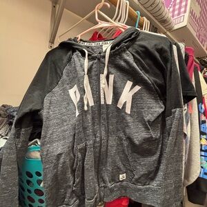 Victoria's Secret Black and Gray Hoodie